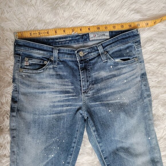 AG The Legging Ankle Skinny Paint Splatter Distressed Jeans - Picture 11 of 14